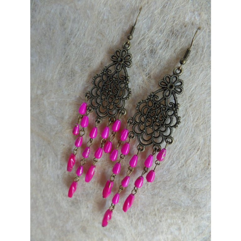 Boucles d'oreilles swi rose