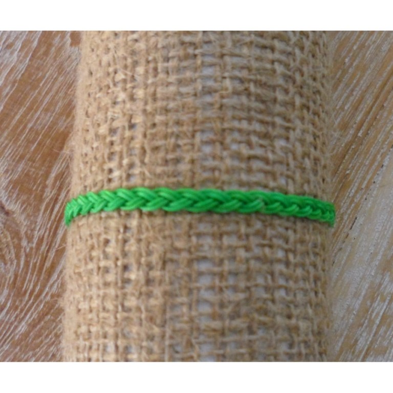 Bracelet flashy vert tressé 5