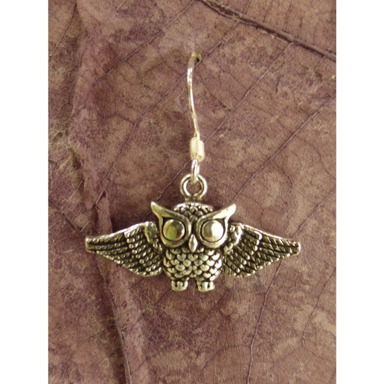 Boucles d'oreilles hibou