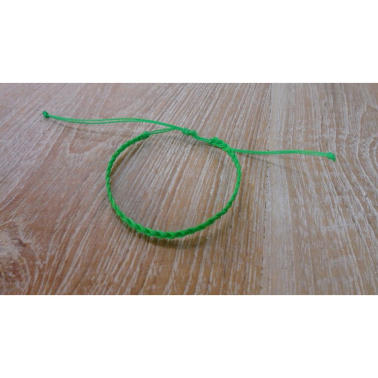 Bracelet flashy vert tressé 5