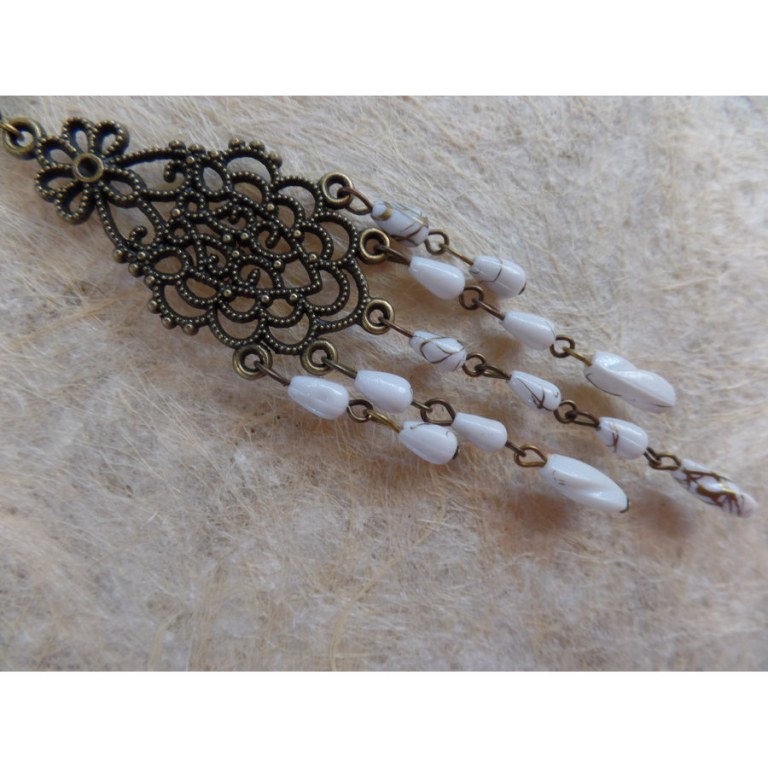 Boucles d'oreilles swi blanches