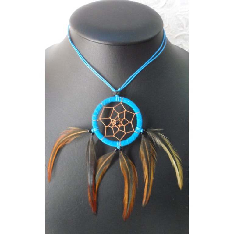 Collier attrape rêves bleu inaru