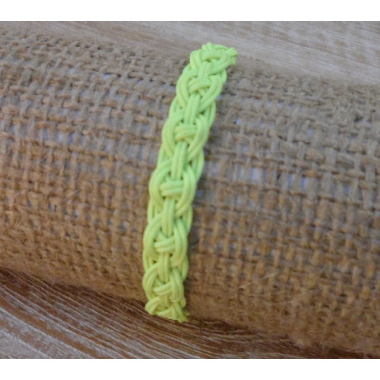 Bracelet flashy jaune macramé 1