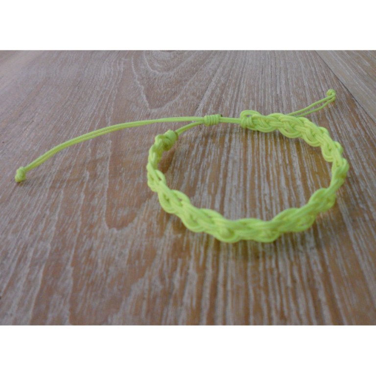 Bracelet flashy jaune macramé 1