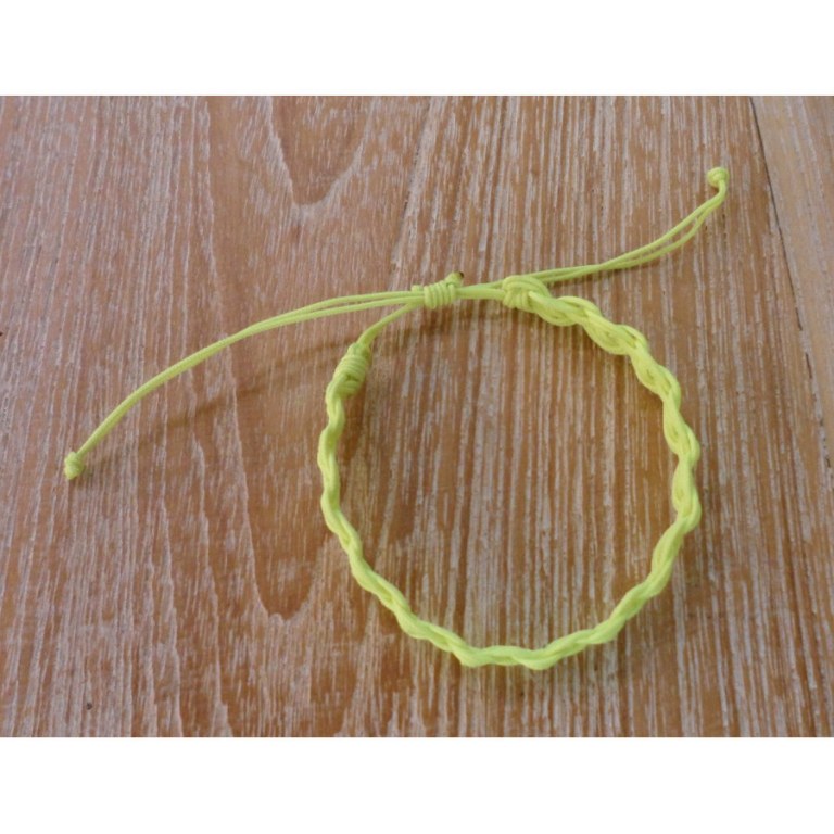 Bracelet flashy jaune macramé 1