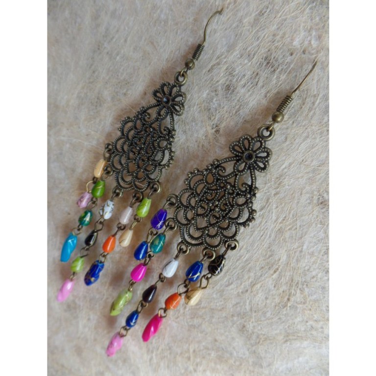 Boucles d'oreilles swi colorées