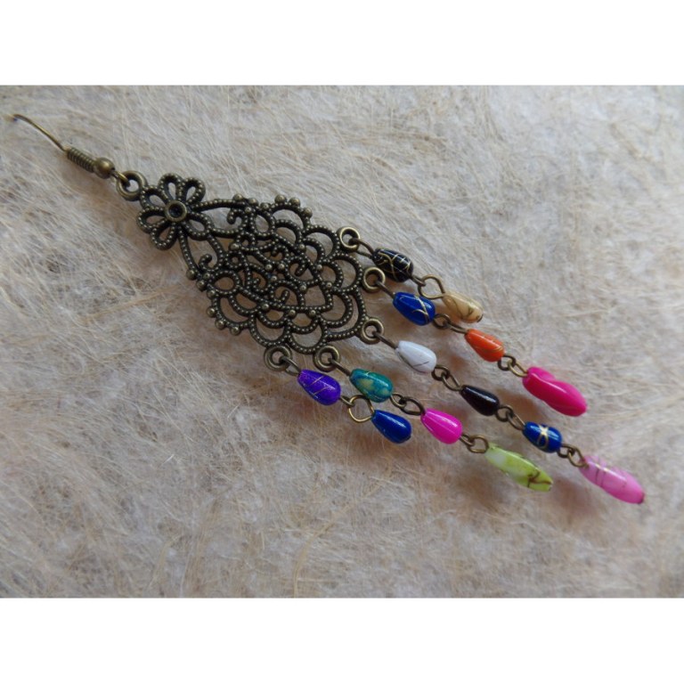 Boucles d'oreilles swi colorées