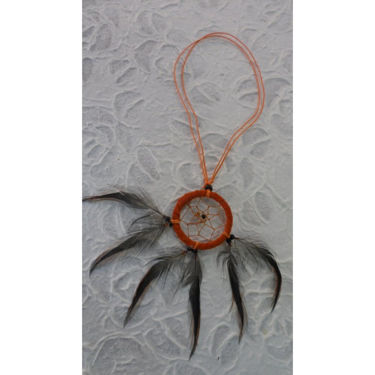 Collier attrape rêves orange inaru