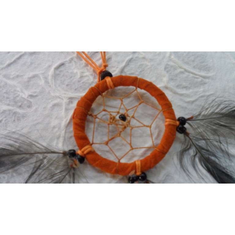 Collier attrape rêves orange inaru