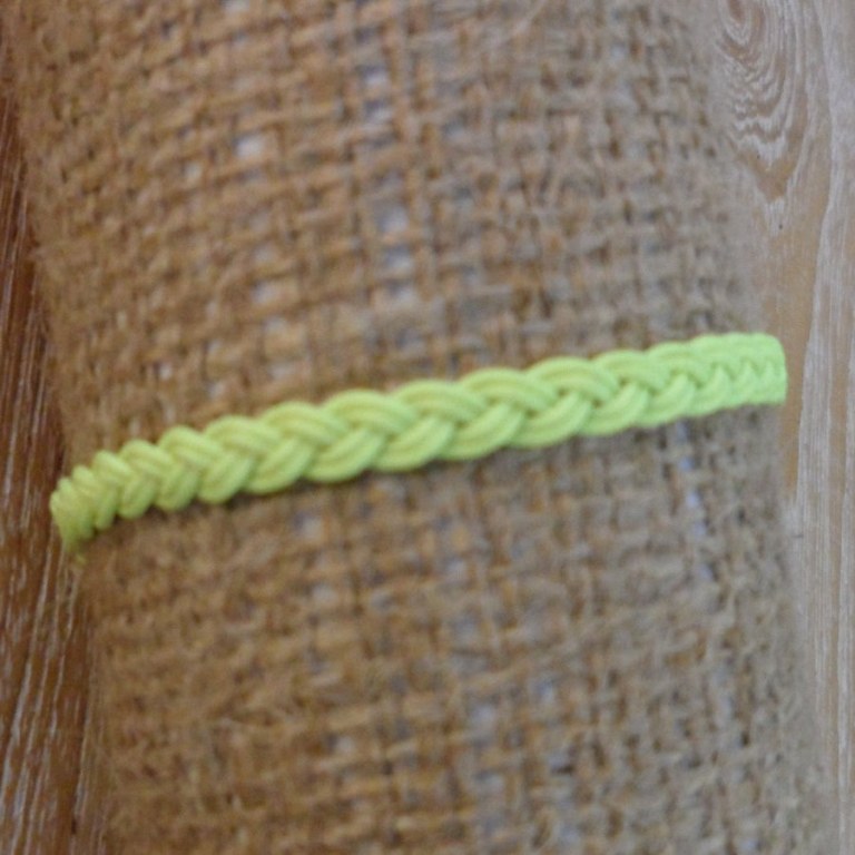 Bracelet flashy jaune tressé 4