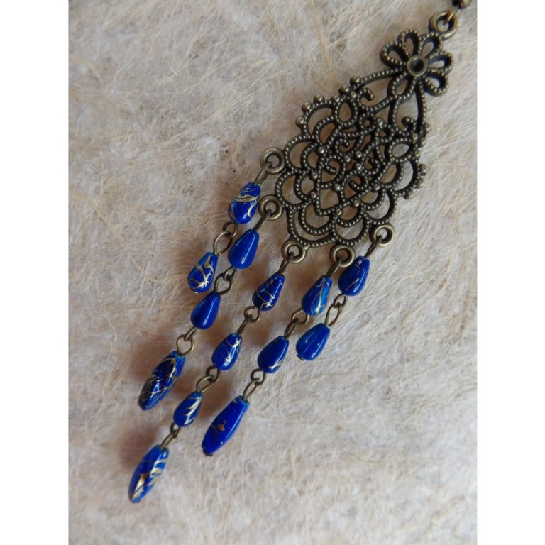 Boucles d'oreilles swi bleues