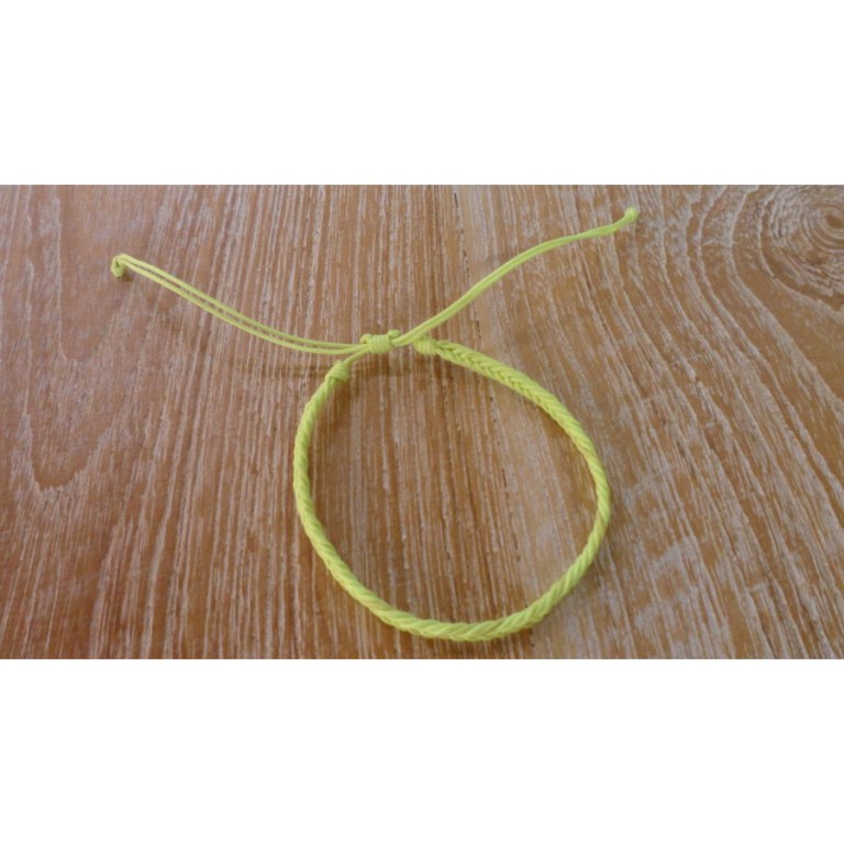 Bracelet flashy jaune tressé 6