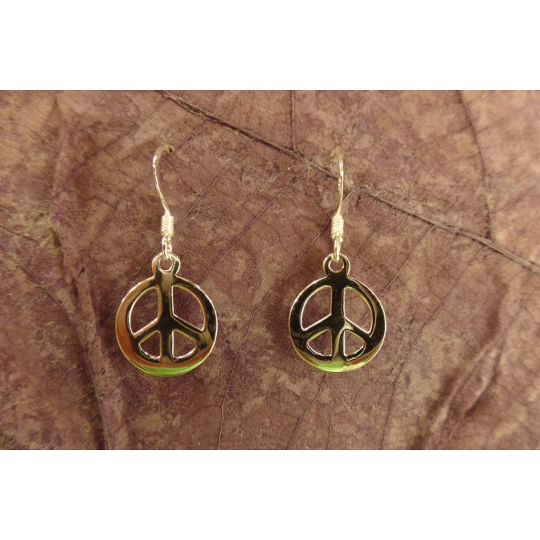 Boucles d'oreilles peace & love