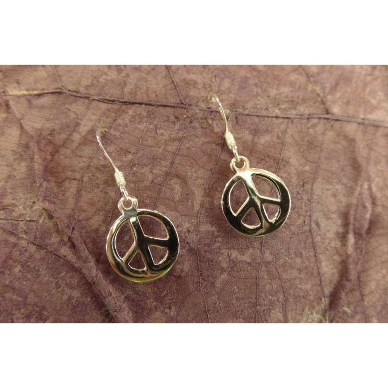 Boucles d'oreilles peace & love