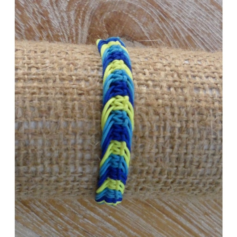 Bracelet Agus macramé bleu