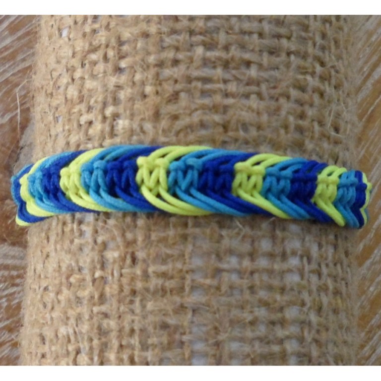 Bracelet Agus macramé bleu