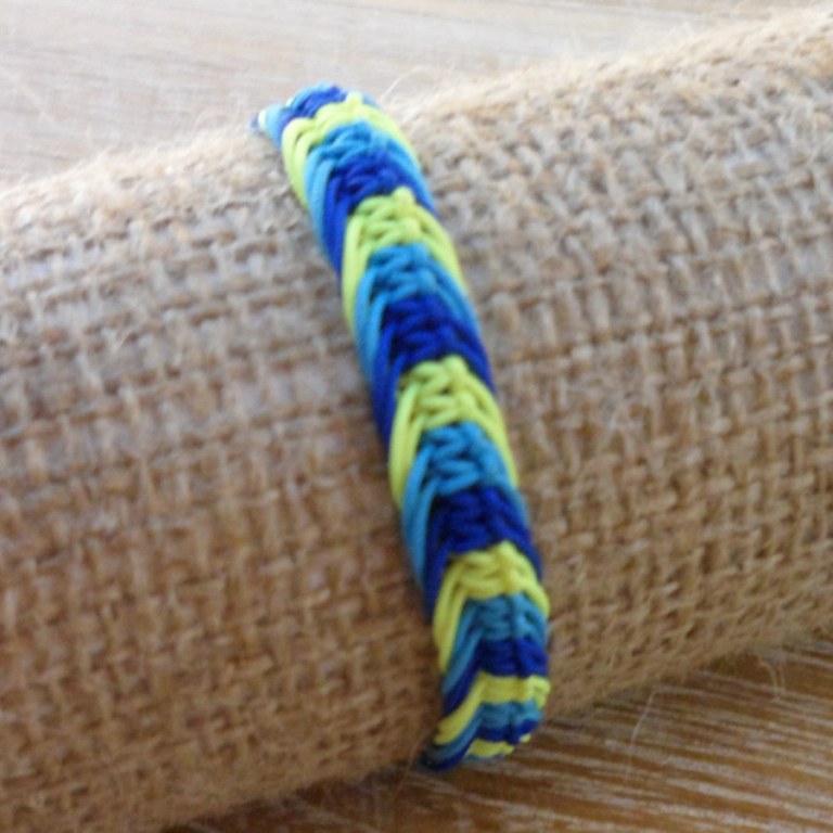 Bracelet Agus macramé bleu