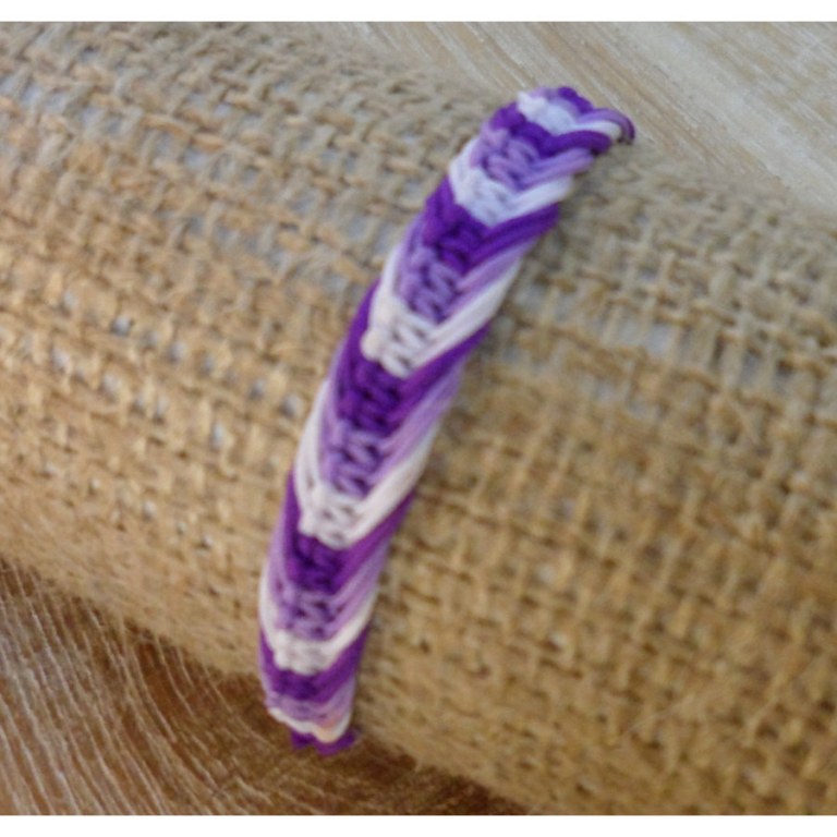 Bracelet Agus macramé mauve