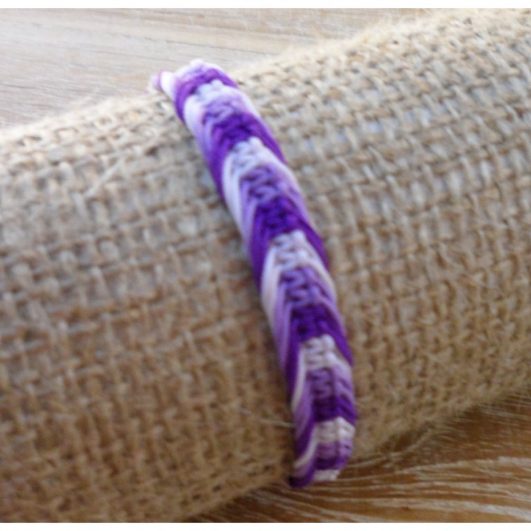 Bracelet Agus macramé mauve