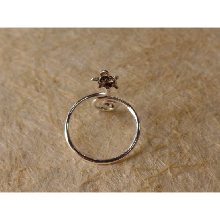 Bague d'orteil spirale et tortue