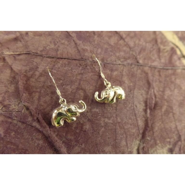 Boucles d'oreilles bébé éléphant