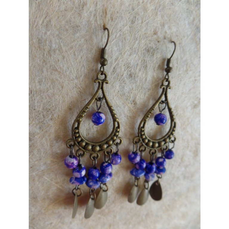 Boucles d'oreilles hyd violet