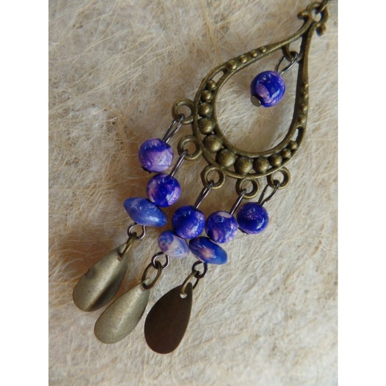 Boucles d'oreilles hyd violet