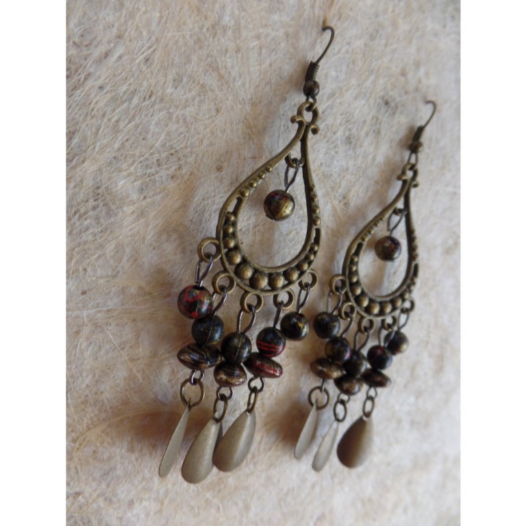 Boucles d'oreilles hyd marron