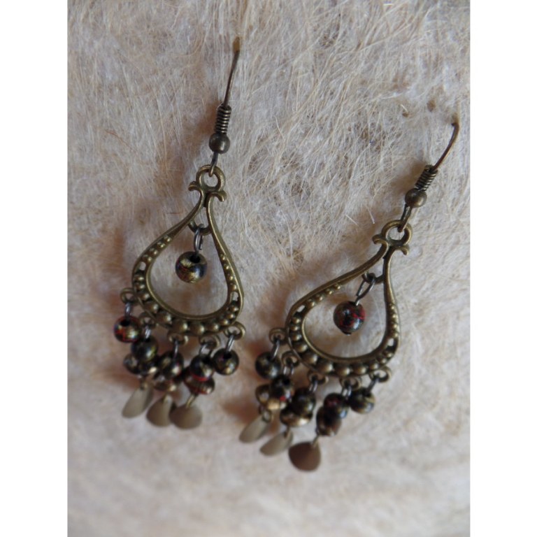 Boucles d'oreilles hyd marron