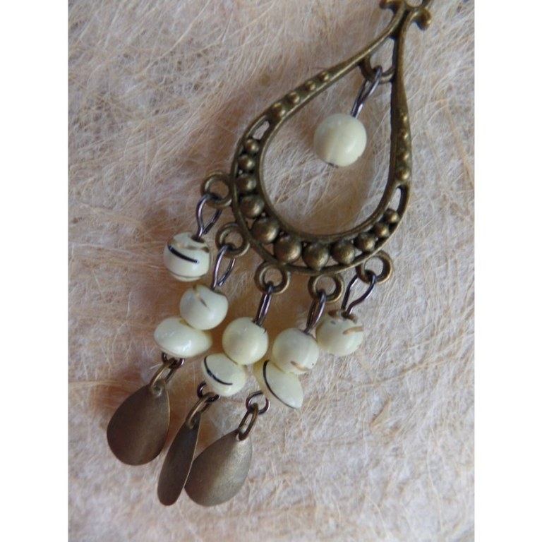 Boucles d'oreilles hyd blanches