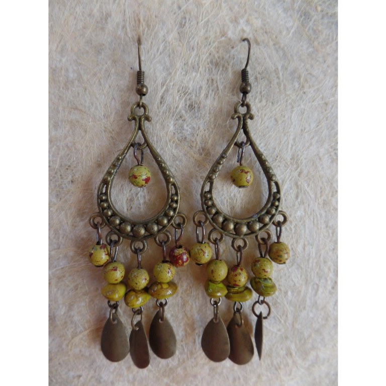 Boucles d'oreilles hyd moutarde