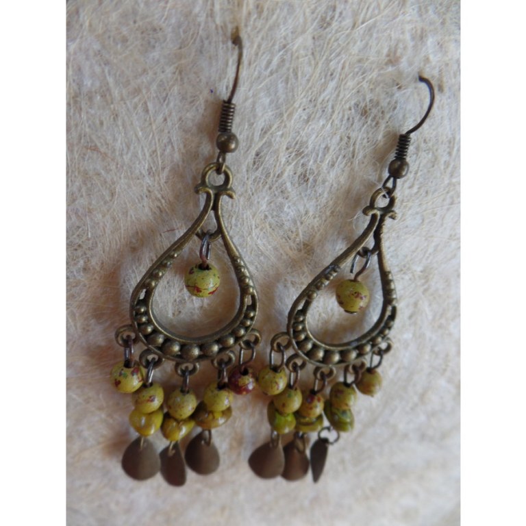 Boucles d'oreilles hyd moutarde