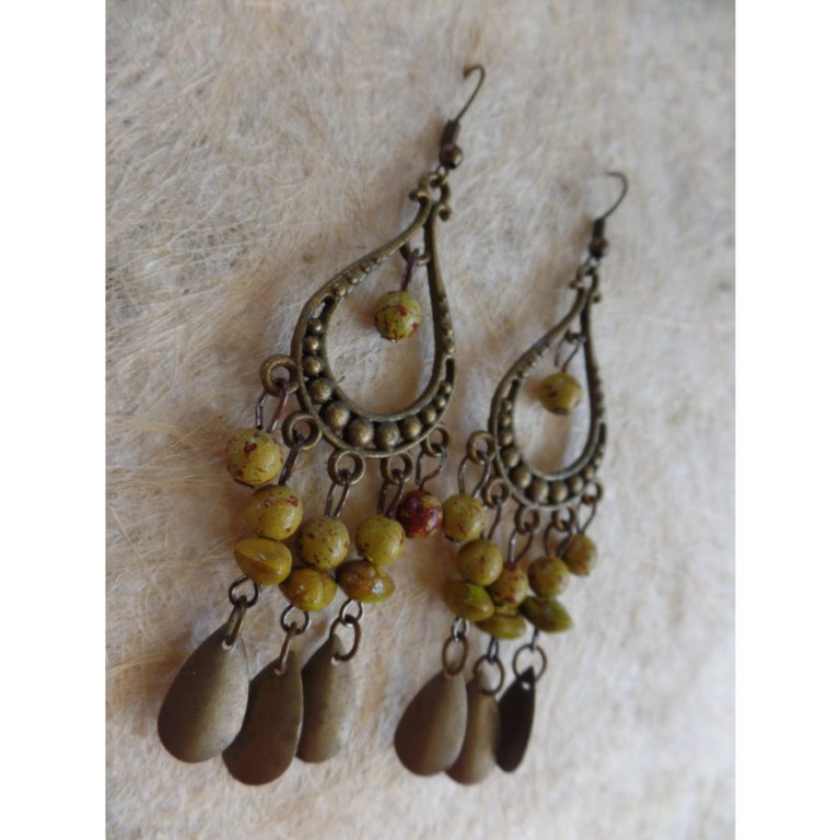 Boucles d'oreilles hyd moutarde