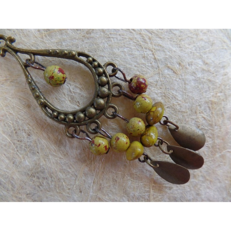 Boucles d'oreilles hyd moutarde