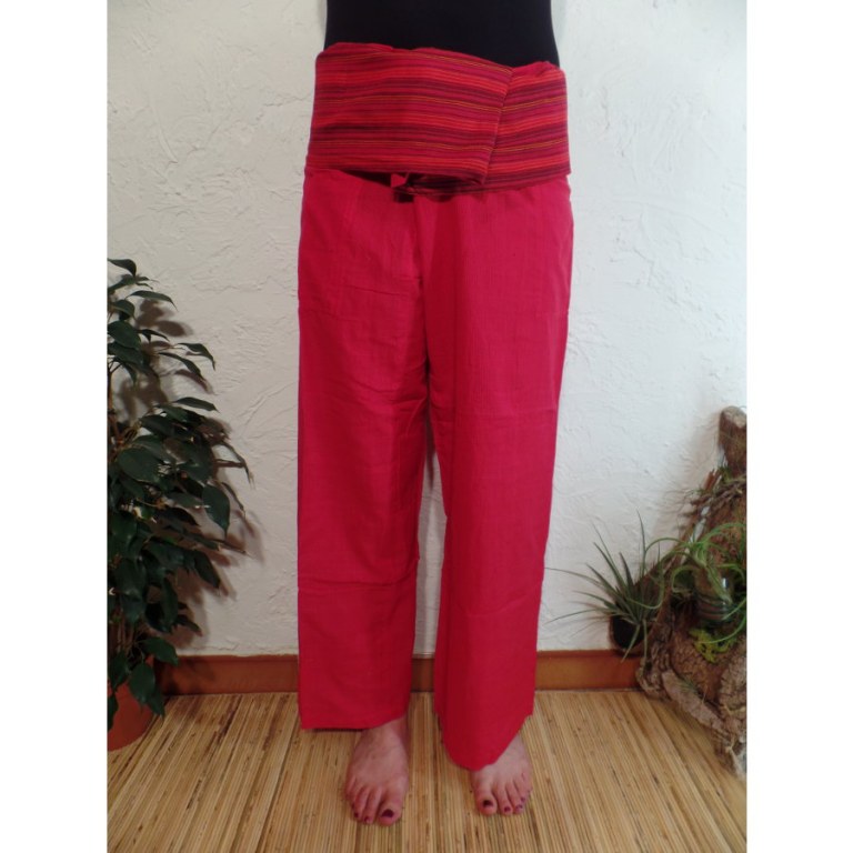 Pantalon thaï Pattaya coquelicot