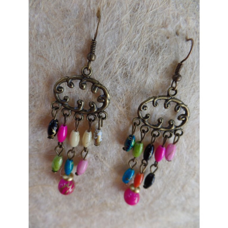 Boucles d'oreilles rup khi color