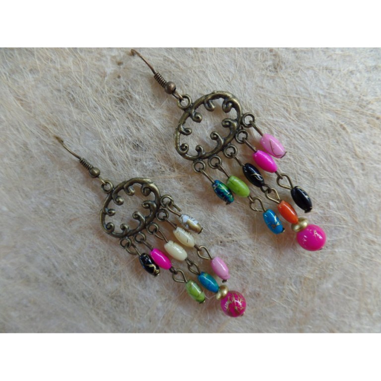 Boucles d'oreilles rup khi color