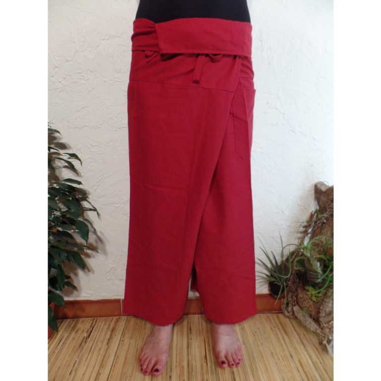 Pantalon Thaï Bang Saen rouge