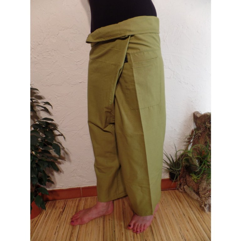 Pantalon Thaï Bang Saen vert pomme