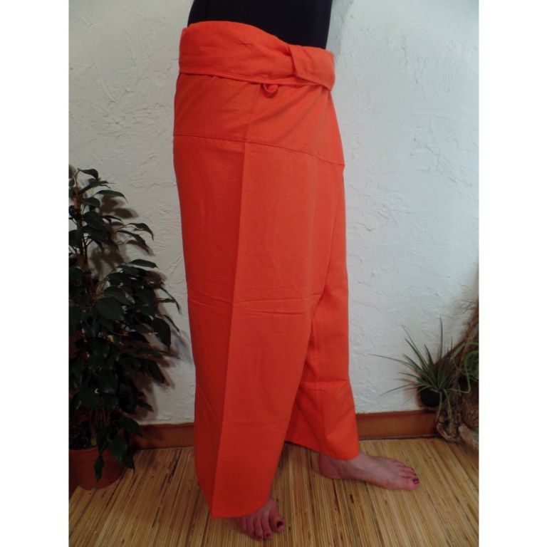 Pantalon Thaï Bang Saen orange vif