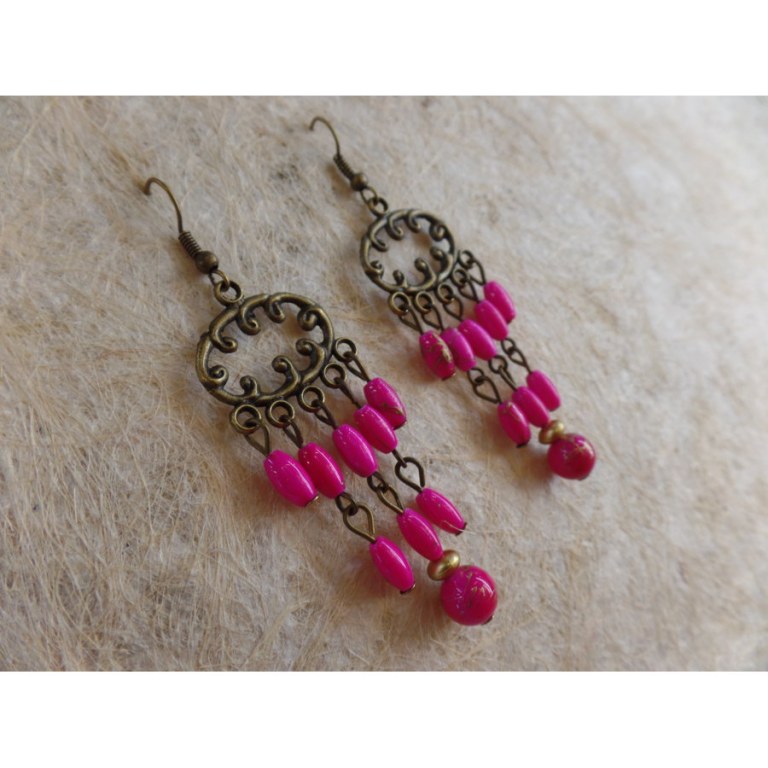 Boucles d'oreilles rup khi roses