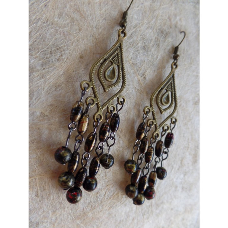 Boucles d'oreilles chik noires