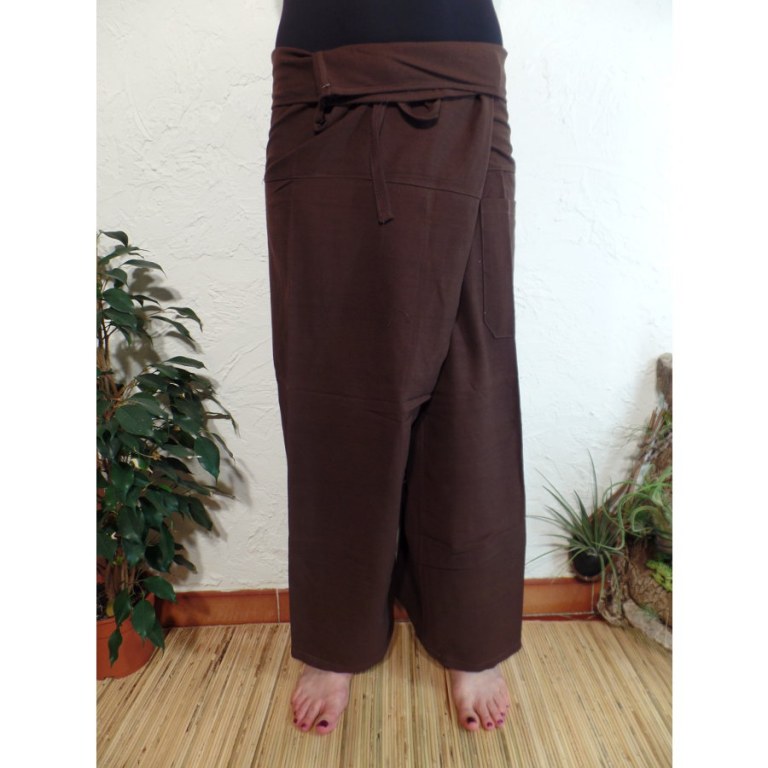 Pantalon Thaï Bang Saen chocolat