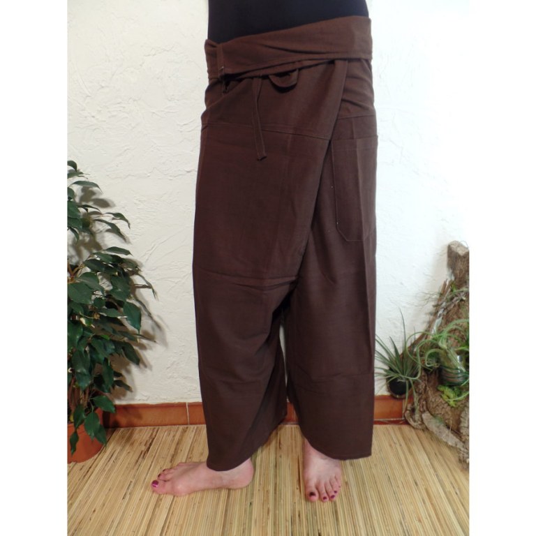 Pantalon Thaï Bang Saen chocolat