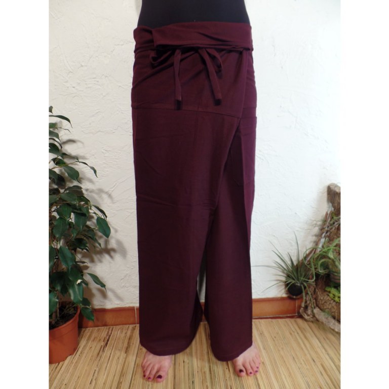 Pantalon Thaï Bang Saen prune