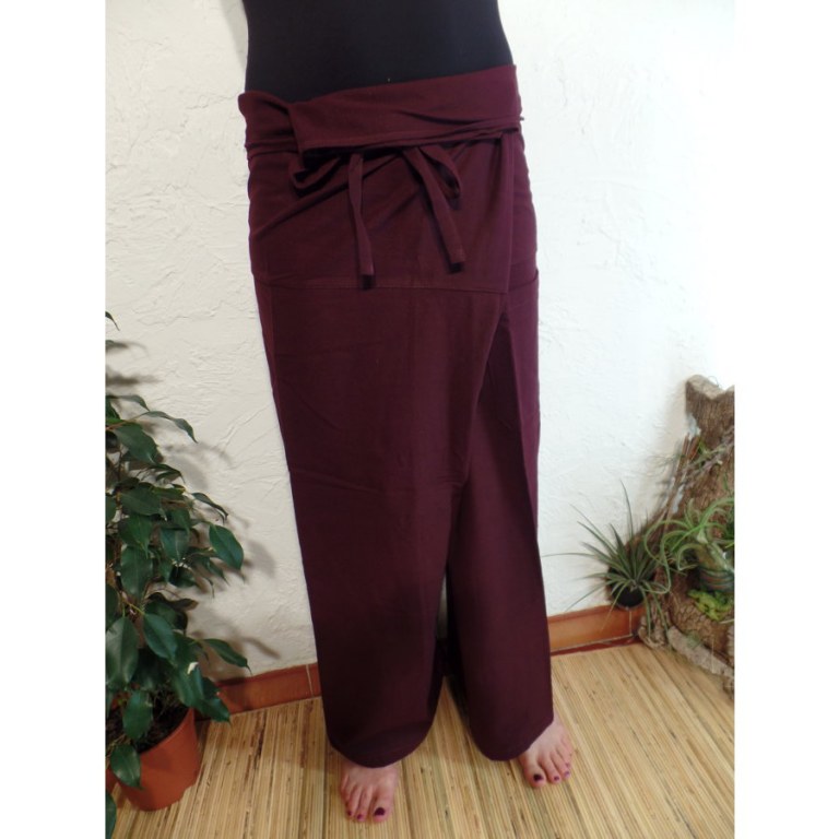 Pantalon Thaï Bang Saen prune