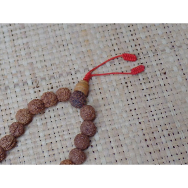 Mala 108 cm Rudraksha/turquoise/corail