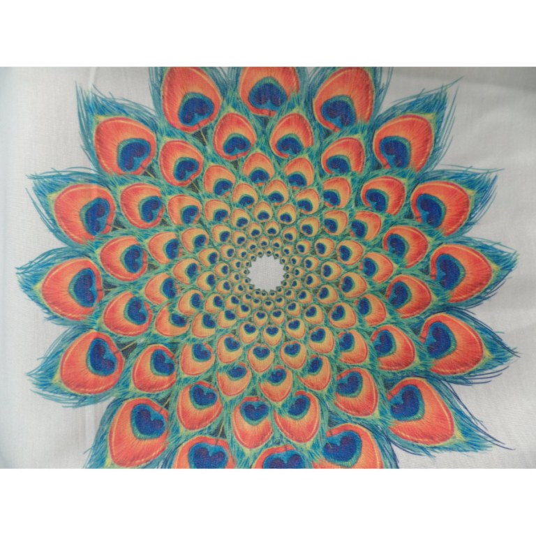 Débardeur mandala plumes de paon