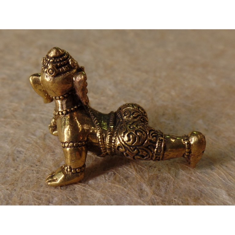 Miniature du dieu Ganesh à 4 pattes couleur bronze antique