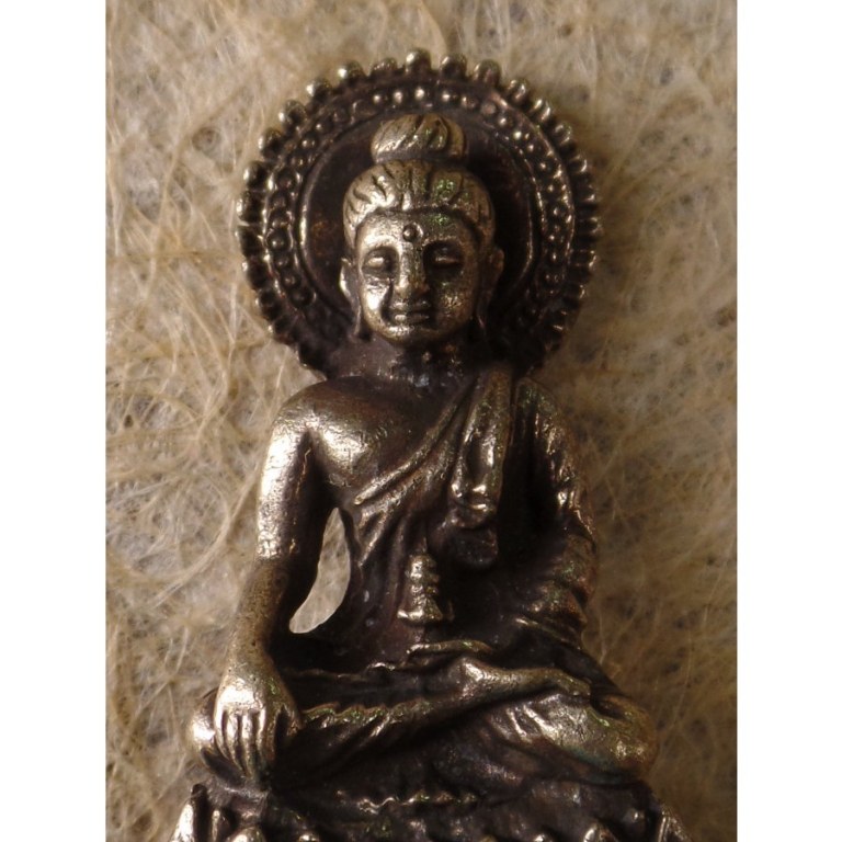 Miniature couleur argent Bouddha médecin